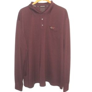 Greg Norman Size 2XLT Polo Shirt Burgundy Play Dry